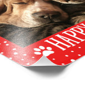 Prettige feestdagen | Red Holiday Foto Afdruk (Hoek)