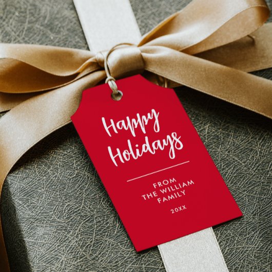 PRETTIGE FEESTDAGEN RED NAAM DIY KERSTCADEAU LABEL