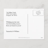 Prettige feestdagen Red Plaid Holiday Briefkaart (Achterkant)