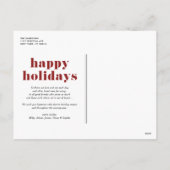 Prettige feestdagen Red Retro (Achterkant)