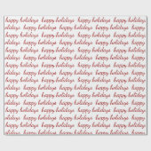 prettige feestdagen Red White Kerstfeestdag Cadeaupapier (Vlak)