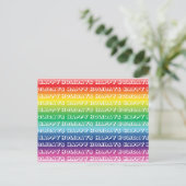 prettige feestdagen regenboogkleuren homopride lgb briefkaart (Staand voorkant)
