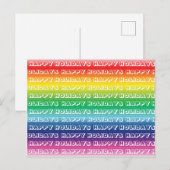 prettige feestdagen regenboogkleuren homopride lgb briefkaart (Voorkant / Achterkant)