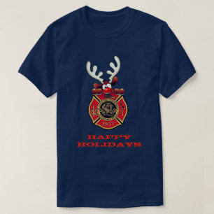 prettige feestdagen Reindeer St. Louis Fire Depart T-shirt