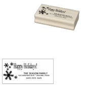 prettige feestdagen retouradres 	rubberstempel (Gestempeld)