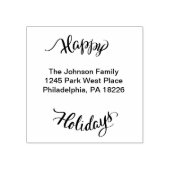 Prettige feestdagen Retouradres Rubberstempel (Afrduk)