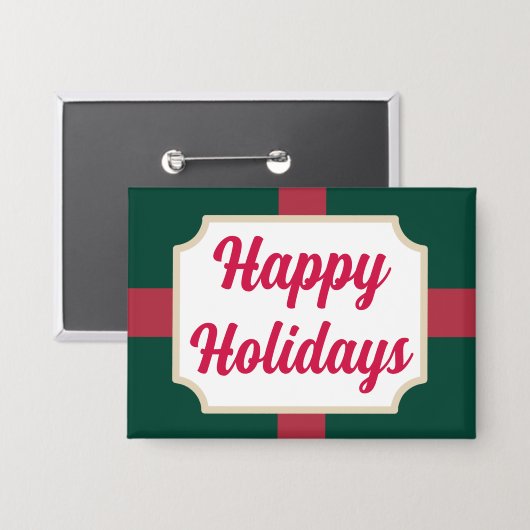 Prettige feestdagen Retro - Button (Voorkant / Achterkant)