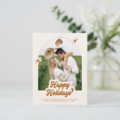 Prettige feestdagen Retro Groovy (Staand voorkant)