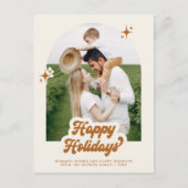 Prettige feestdagen Retro Groovy (Voorkant)