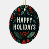 Prettige feestdagen Rigged Tree Joke Keramisch Ornament (Rechts)