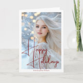 Prettige feestdagen Rode Autograph Celebrity Photo (Voorkant)