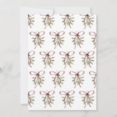 Prettige feestdagen Rode Hand Getrokken Boog Winte Kaart (Achterkant)