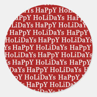 Prettige feestdagen Rode Kerst sticker