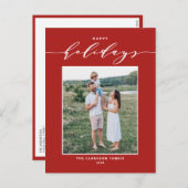 Prettige feestdagen Rode Moderne Mix Typografie (Voorkant / Achterkant)