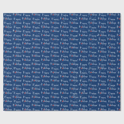 prettige feestdagen Rode Ornamenten Cadeaupapier (Vlak)