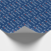 prettige feestdagen Rode Ornamenten Cadeaupapier (Hoek)