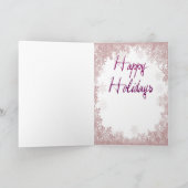 PRETTIGE FEESTDAGEN RODE WIJN EN SNEEUWVLOK PRINT (Binnen)