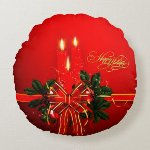 prettige feestdagen rond kussen