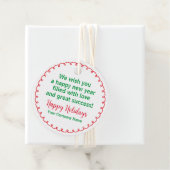 Prettige feestdagen Ronde Kraft Gift Label Custom  (In situ)