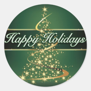 Prettige feestdagen Ronde sticker