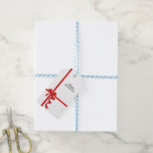 Prettige feestdagen Rood lint Gift Labels Cadeaulabel (Met Touw)