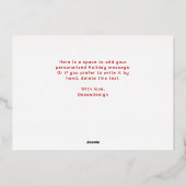 Prettige feestdagen Rood minimalistisch 2 foto ker (Achterkant)