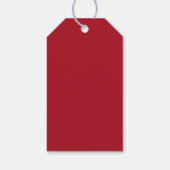 Prettige feestdagen Rood Modern Eenvoudig Script Cadeaulabel (Achterkant)