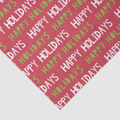 Prettige feestdagen Rood, Wit en Groen Tissuepapier (Detail)