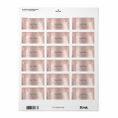 prettige feestdagen Roos Blush Sparkly Glitter RSV Etiket (Full Sheet)