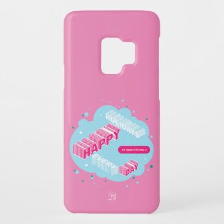 prettige feestdagen, roze Case-Mate samsung galaxy s9 hoesje