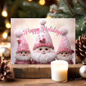 Prettige feestdagen roze kabouters kerst