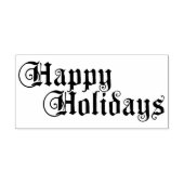 prettige feestdagen 	rubberstempel (Afrduk)