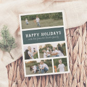 prettige feestdagen Rustic Modern Holiday Foto Col Feestdagenkaart