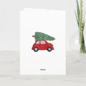 Prettige feestdagen Rustic Red Car Kaart (Achterkant)