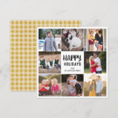 Prettige feestdagen Rustiek 8 Foto Feestdagenkaart (Voorkant / Achterkant)