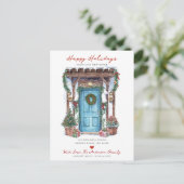 Prettige feestdagen Rustiek Aankondigingskaart (Staand voorkant)