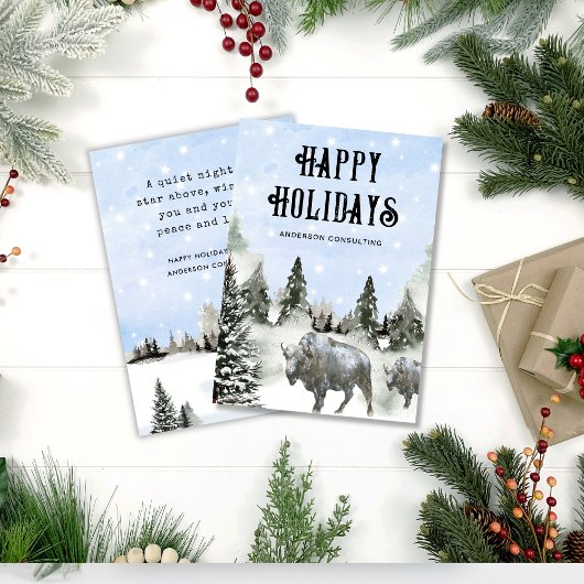 Prettige feestdagen Rustiek Amerikaans Westen Feestdagenkaart