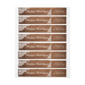 Prettige feestdagen Rustiek Hout & Wit Kant (Vel)