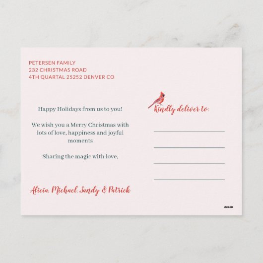 Prettige feestdagen Rustiek modern (Achterkant)