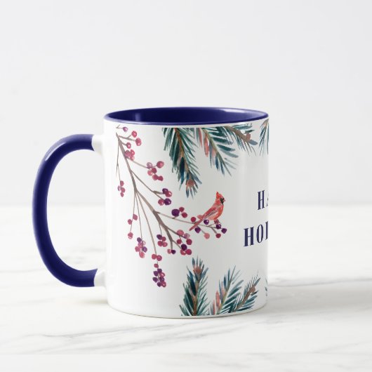 Prettige feestdagen Rustiek modern Mok (Links)