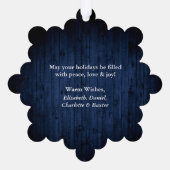 Prettige feestdagen Rustiek Ornament Kaart (Achterkant)