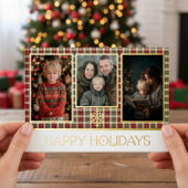 Prettige feestdagen Rustiek Rood & Groen Plaid