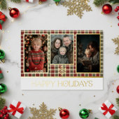 Prettige feestdagen Rustiek Rood & Groen Plaid