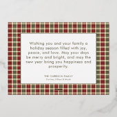 Prettige feestdagen Rustiek Rood & Groen Plaid (Achterkant)