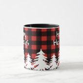 Prettige feestdagen Rustieke Buffel Plaid & Witte  Mok (Midden)