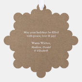 Prettige feestdagen Rustieke Kraft Stijl Ornament Kaart (Achterkant)