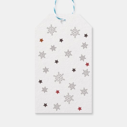 Prettige feestdagen Rustieke Labels Kerst Labels Cadeaulabel (Achterkant)