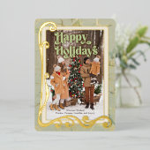 Prettige feestdagen Sage Groen Goud (Staand Voorkant)