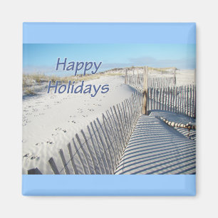 prettige feestdagen Sand Dunes en Fences Magneet