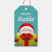 prettige feestdagen Santa Claus Cadeaulabel (Achterkant)